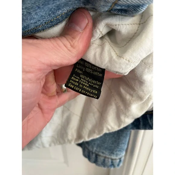 Lee Womens Denim Chore Jacket Quilted Lining - Picture 7 of 8